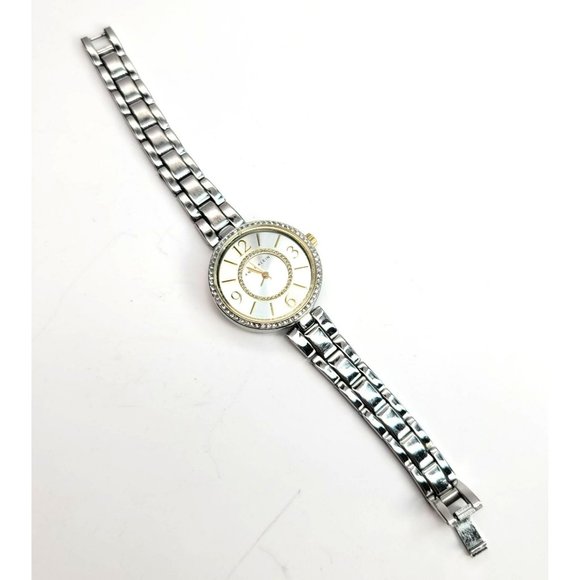 Anne Klein Watch Swarovski Crystal Silver Tone Fashion Rhinestone Womans VL801 - Picture 1 of 6